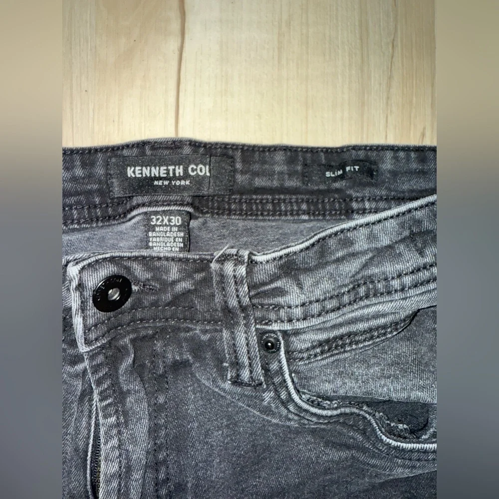 Kenneth Cole Charcoal/ black  Slim Fit Jeans men’s 32x30 - Picture 2 of 5